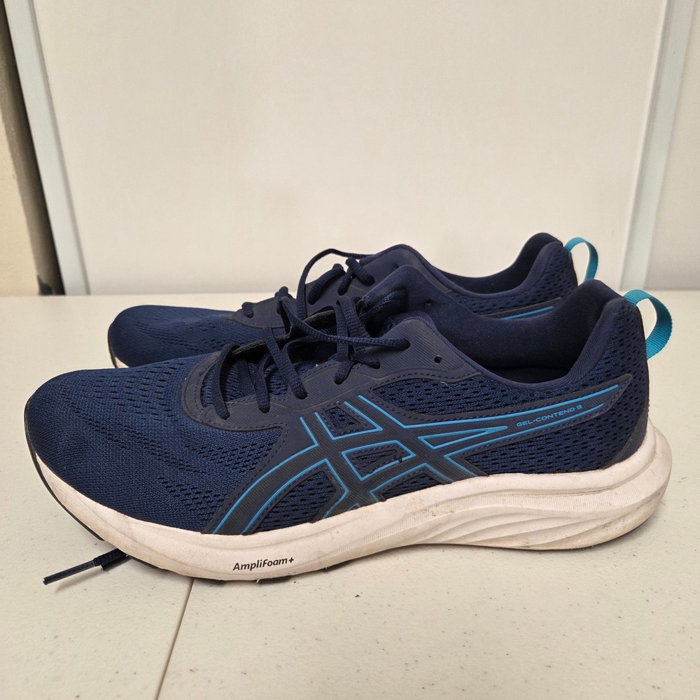 ASICS Gel-Contend 9 Mens Running Shoes Navy Blue 1011B881 Size 11
